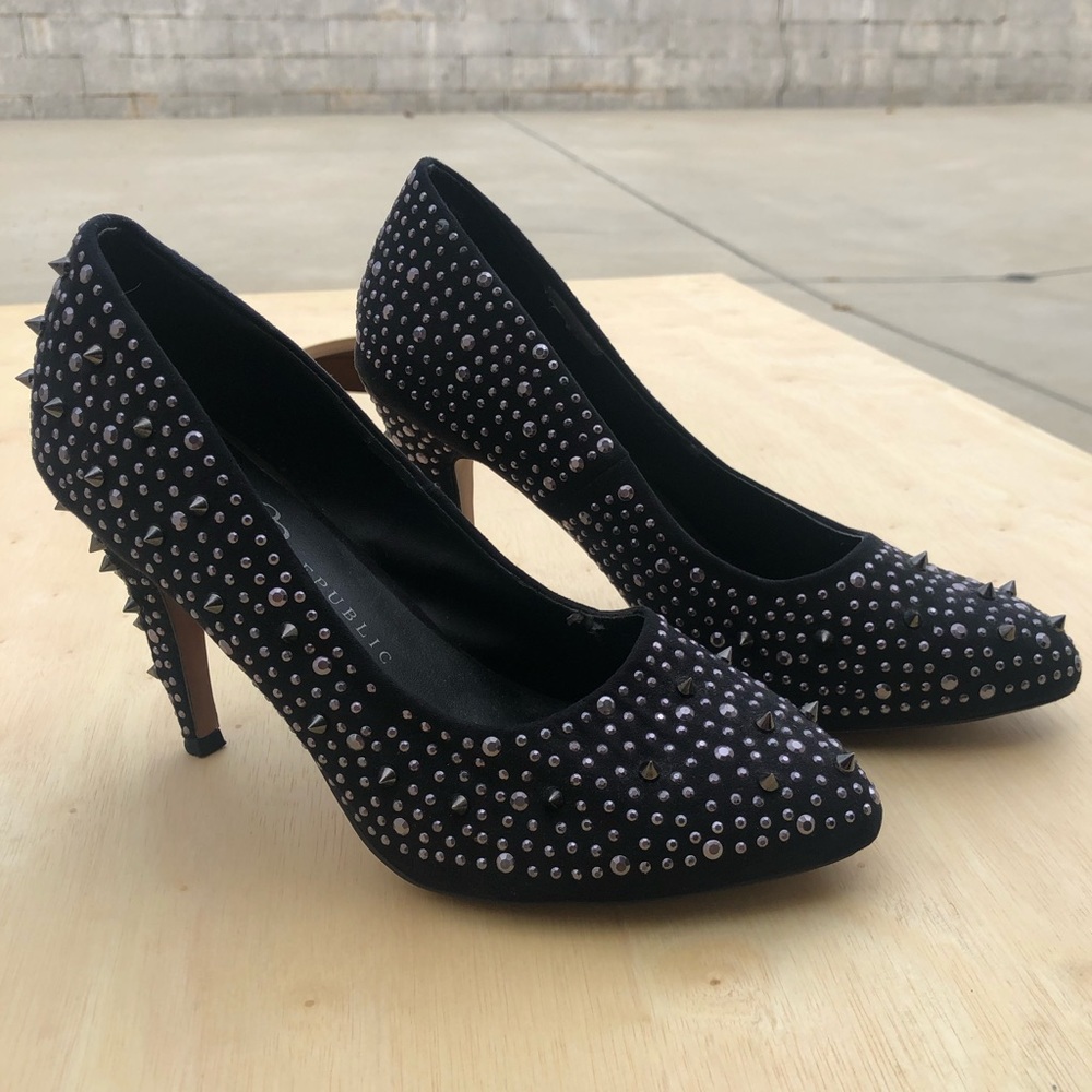 Rock & Republic Spike Stud & Gem Heels